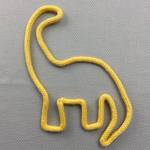 Dino - Brachiosaurus Wall Art, Knitted Wire Shape, Nursery Decor, Dinosaur Decor, Room Door Sign, Baby Decoration