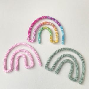Rainbow Knitted Wire Wall Art: Kids Room, Nursery Decor