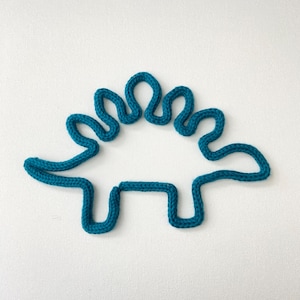 Stegosaurus Knit Wire Shape - Dinosaur Decoration, Nursery Decoration Woolly Wire Art Wall Hanging, Kids Room Decor