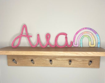 Knitted Name Sign - Kids Room Decor - Children's Decor - Nursery Decor - Wall Hanging