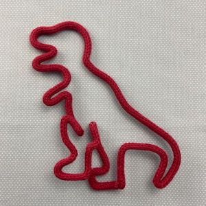 Dino - T-Rex Wall Art, Brachiosaurus Wall Art, Knitted Wire Shape, Nursery Decor, Dinosaur Decor, Room Door Sign, Baby Decoration