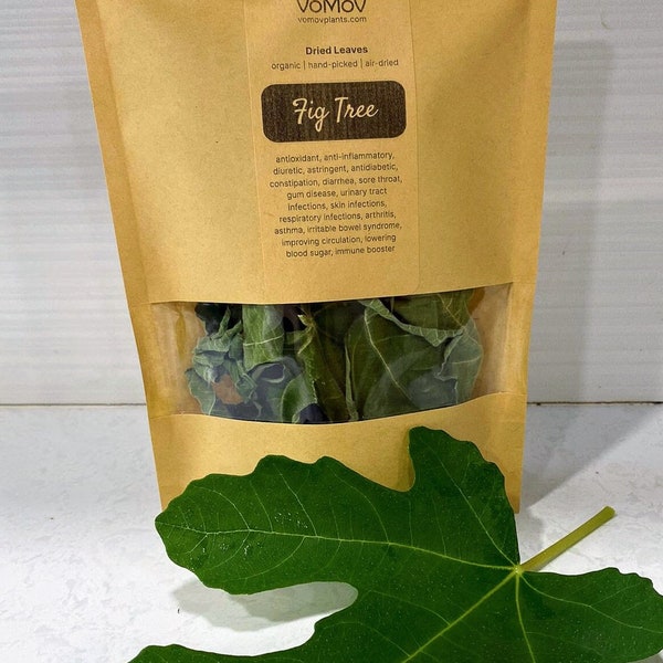 Organic Fig Tree Leaves Dried Cut, 100% Premium, Home-grown, No GMO, No Pesticides, Hand-Picked, Air-Dried, Tea, Spice, Beauty, Crafts