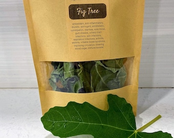 Organic Fig Tree Leaves Dried Cut, 100% Premium, Home-grown, No GMO, No Pesticides, Hand-Picked, Air-Dried, Tea, Spice, Beauty, Crafts