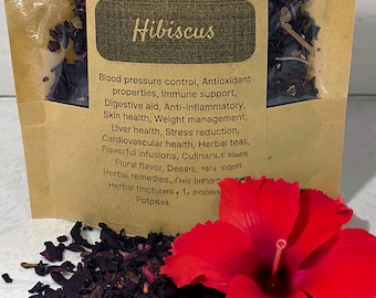 Fiori di ibisco biologici essiccati e recisi, 100% di prima qualità, coltivati in casa, senza OGM, senza pesticidi, raccolti a mano, essiccati all'aria, ideali per tè, spezie, saponi e lavori artigianali.