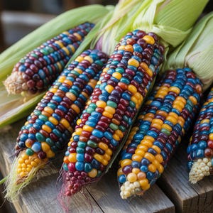Majs (frön) Glassten Regnbågsflinta Popcorn Arvsväxt Kärna Prydnadsväxt Höstdekor Zea Mays Icke-GMO Öppenpollinerad Organisk Lättodlad