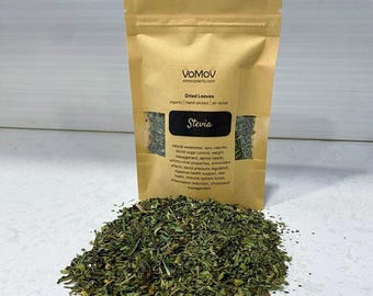 Hojas de stevia orgánicas secas ~ 100% premium de cosecha propia, sin OMG, sin pesticidas, recolectadas a mano y secadas al aire. Té, especias, fabricación de jabón, artesanías, cuidado de la piel.