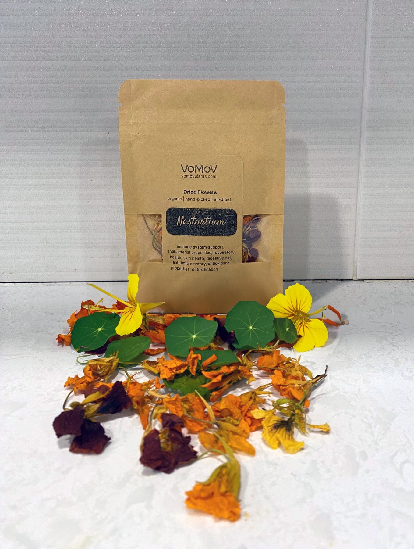 Organic Nasturtium Flowers Dried ~ 100% Premium, Home-grown, No GMO, No Pesticides, Hand-Picked, Air-Dried, Tea, Spice, Soapmaking, Crafts
