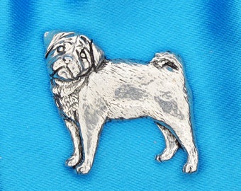 Pug Pewter Pin Badge