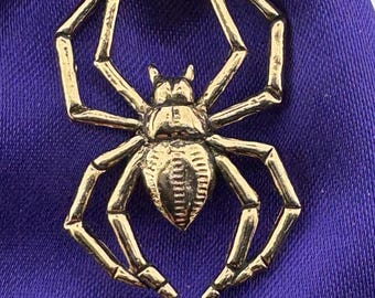 スパイダー ゴールドメッキ ピューター ピンバッジ