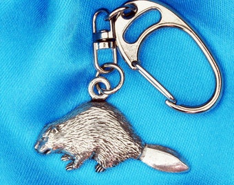 Beaver Pewter Keyring