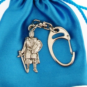 Knight pewter Keyring