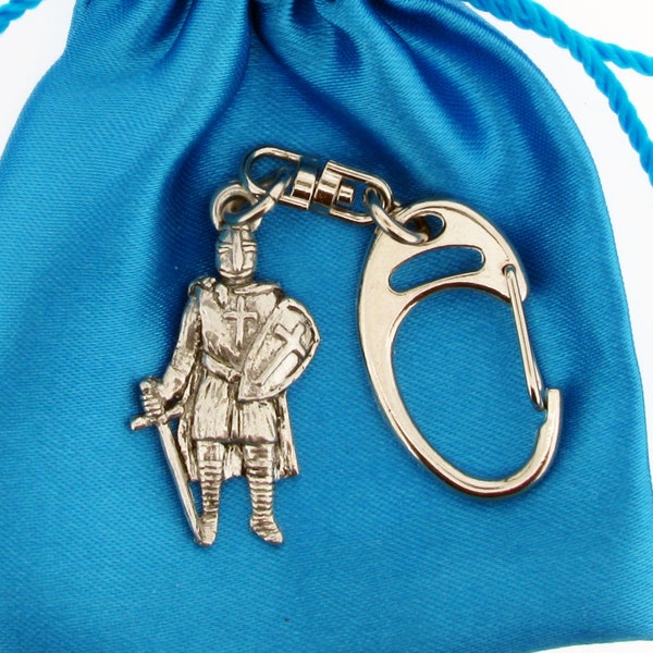 Knight pewter Keyring