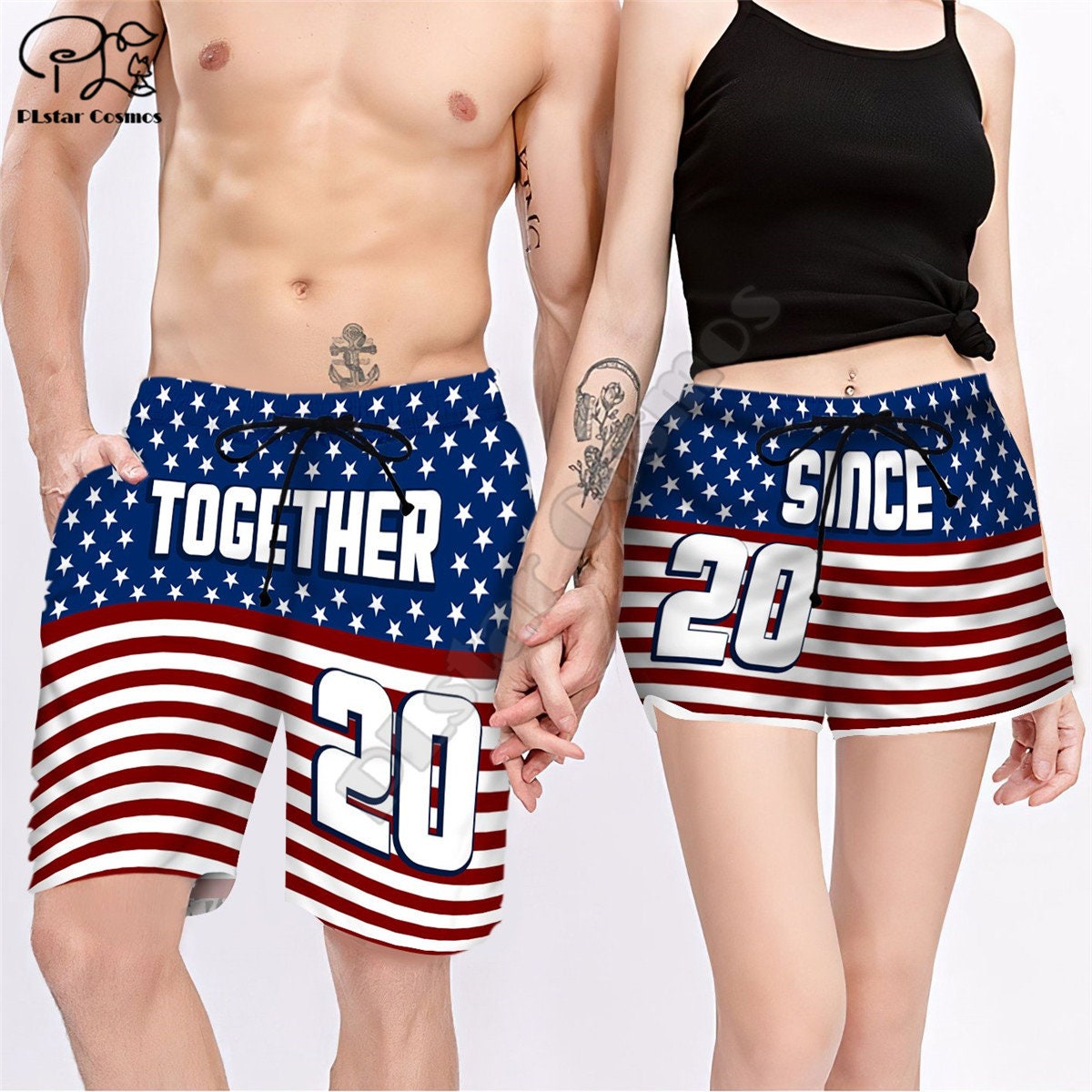 Custom Together Since Funny Couple Matching Shorts Funny Etsy