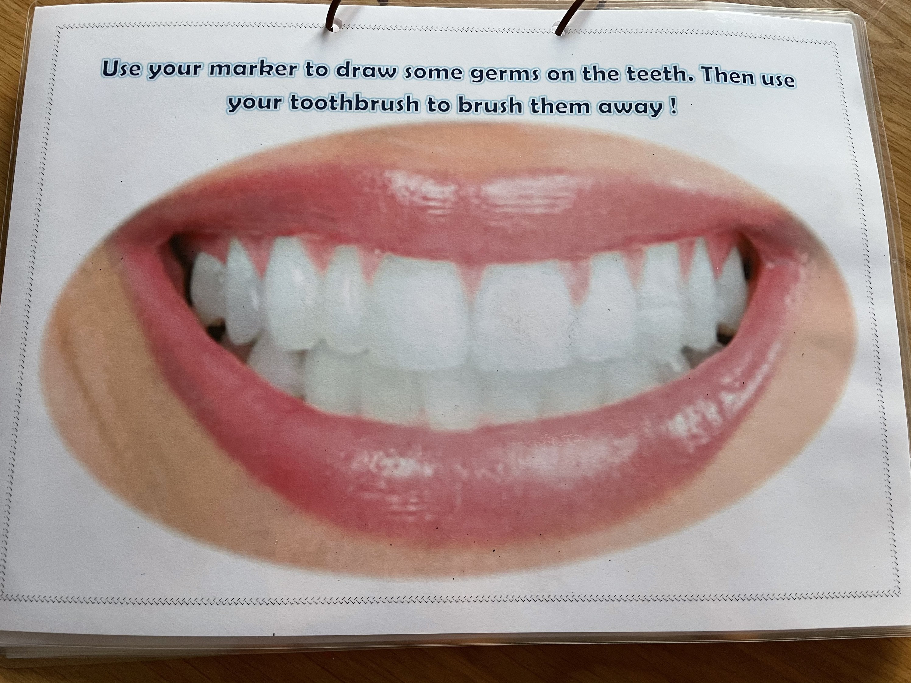 Dental Health Busy Binder for toddlers using a toothbrush and Etsy