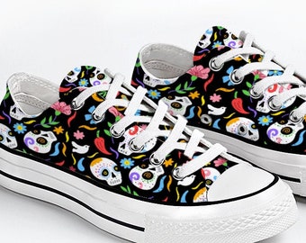 vans shoes with skulls