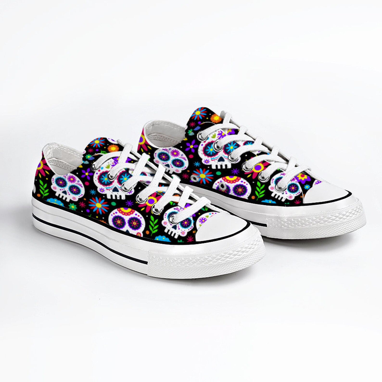 Custom Vans Shoes Skull Vans Shoes Custom Womens Custom Etsy