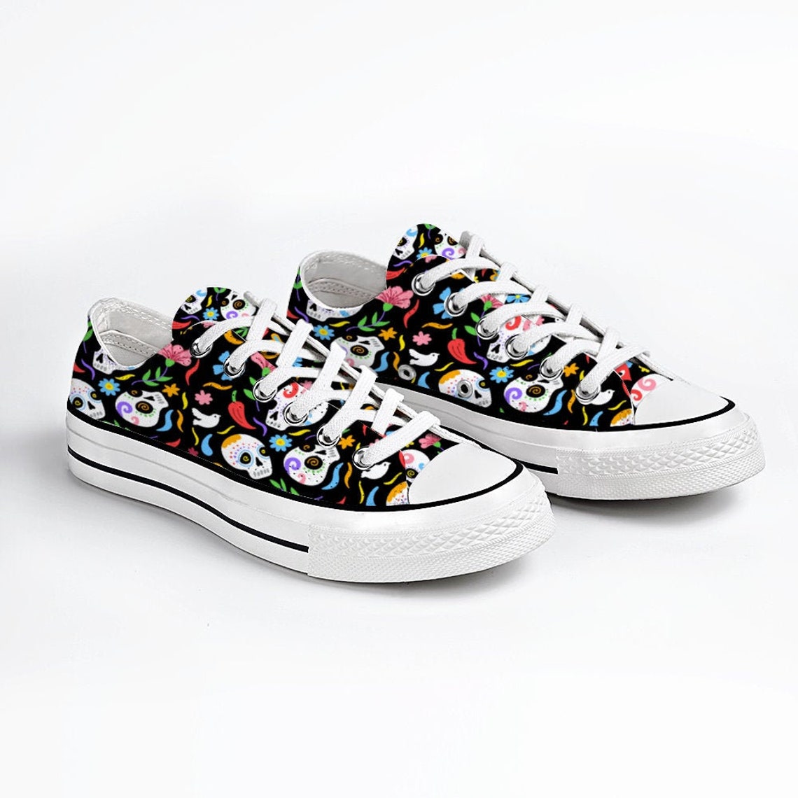 Custom Vans Shoes Skull Vans Shoes Custom Womens Custom Etsy