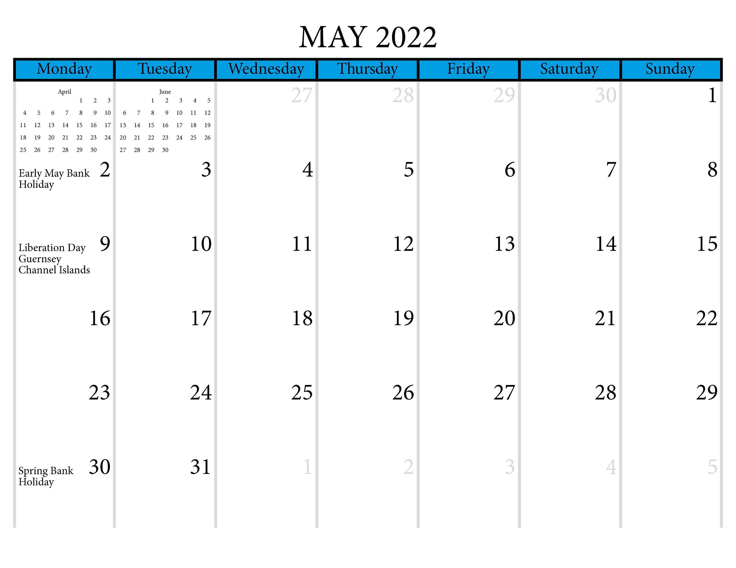 may calendar 2022 etsy