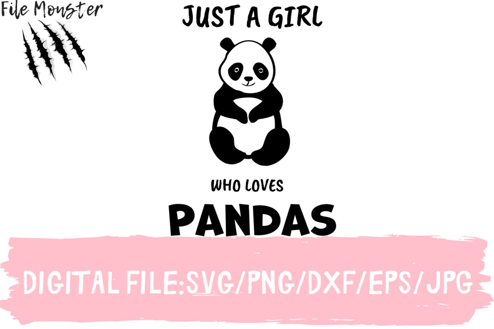 Just A Girl Who Loves Pandas Svg Funny Panda Svg Panda - Etsy