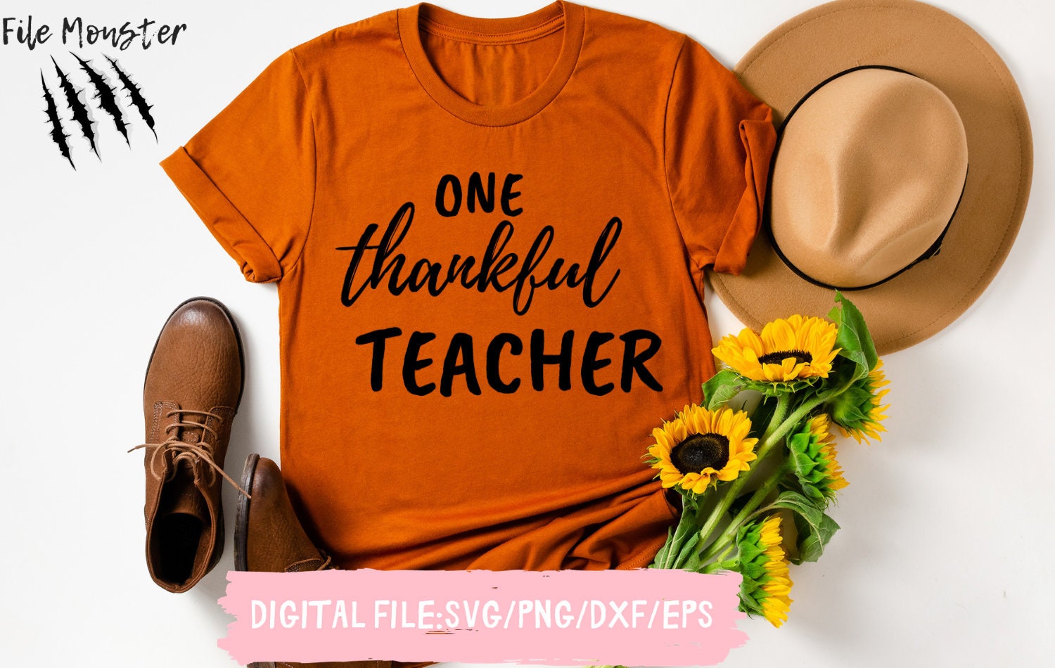 Download One Thankful Teacher Svg Teacher Thanksgiving Svg | Etsy
