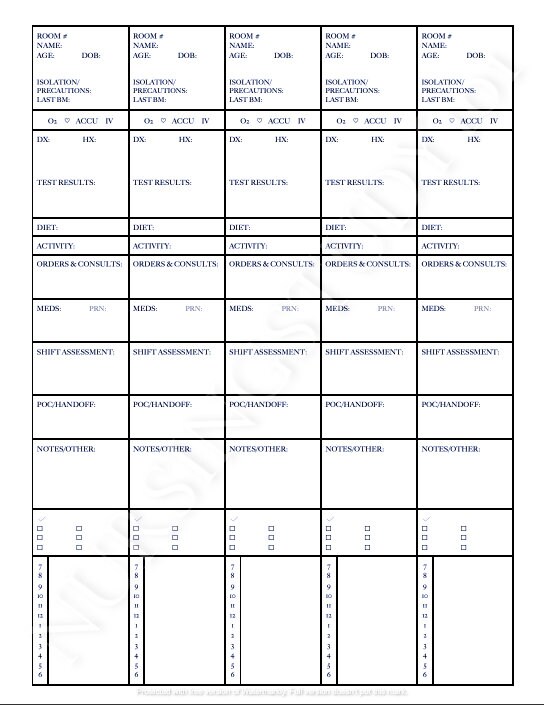 Printable Nurse Brain Sheet 5 Patients printable-nurse-brain-sheet-5-patients