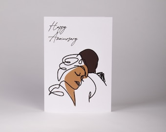 Happy Anniversary Black Love couple Greeting Card, Black Excellence