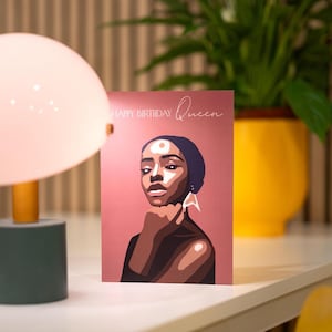 Happy Birthday Queen, Greeting Card, Black Excellence, happy birthday for her, Gift for her, Happy Birthday card