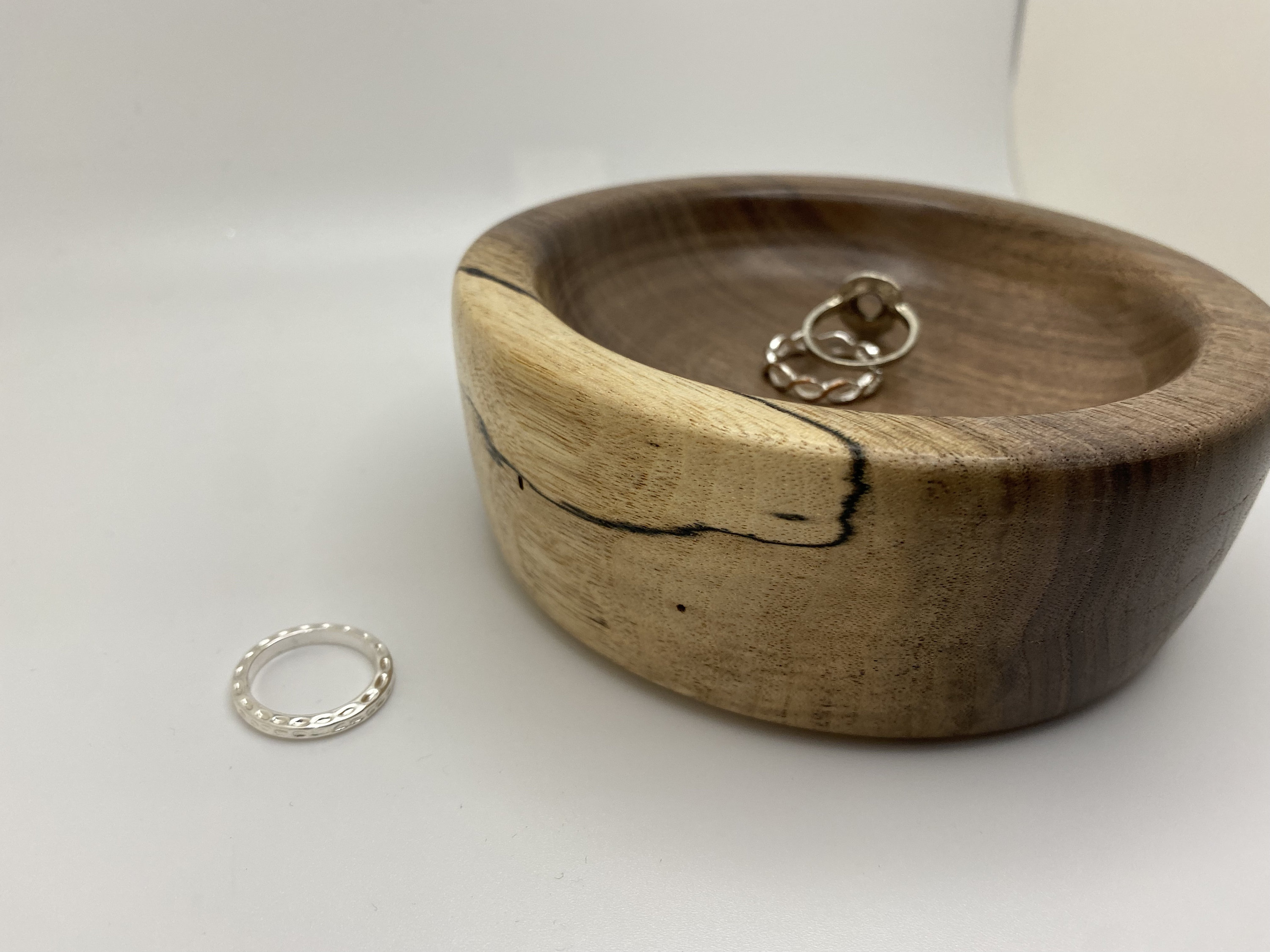 Walnut Wood Ring Dish Wood Bowl Handmade Ring Dish Engagement Wood Ring