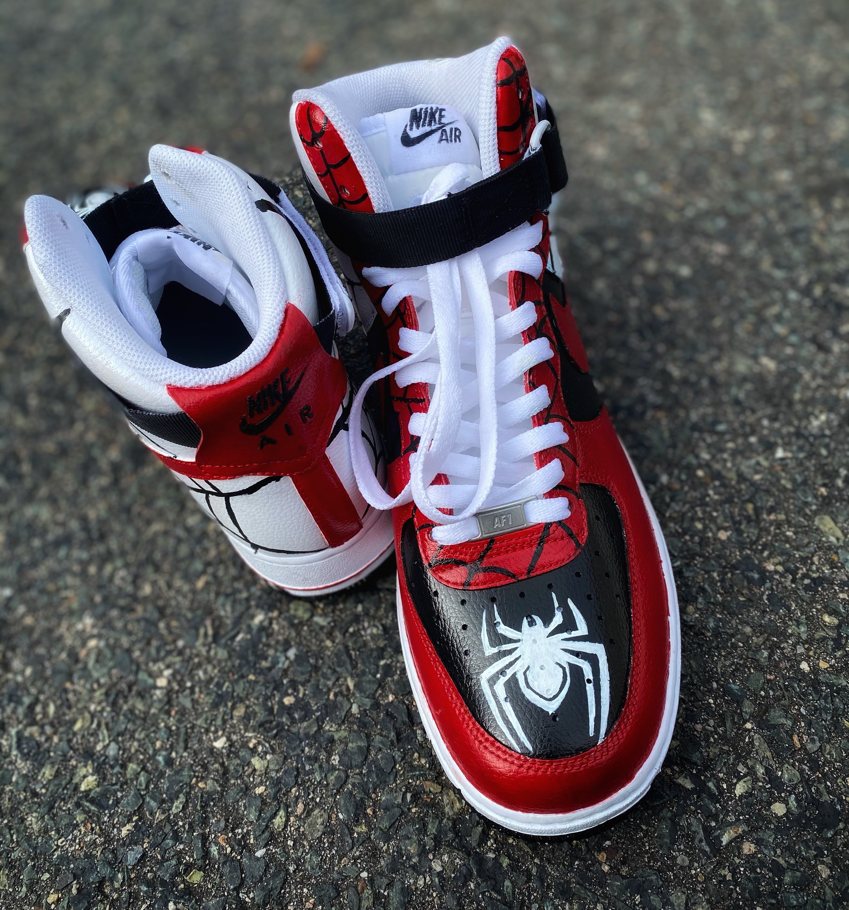 custom spiderman jordans