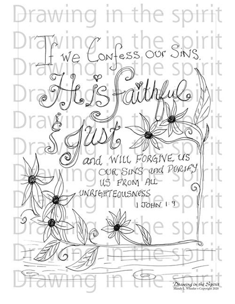 Print at Home Coloring Pages My Jesus Lives Six 8.5x11 Bible Verse Coloring Pages Christian Scripture Quote image 4