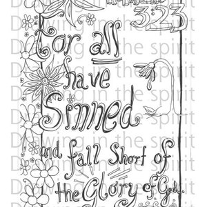 Print at Home Coloring Pages My Jesus Lives Six 8.5x11 Bible Verse Coloring Pages Christian Scripture Quote image 3