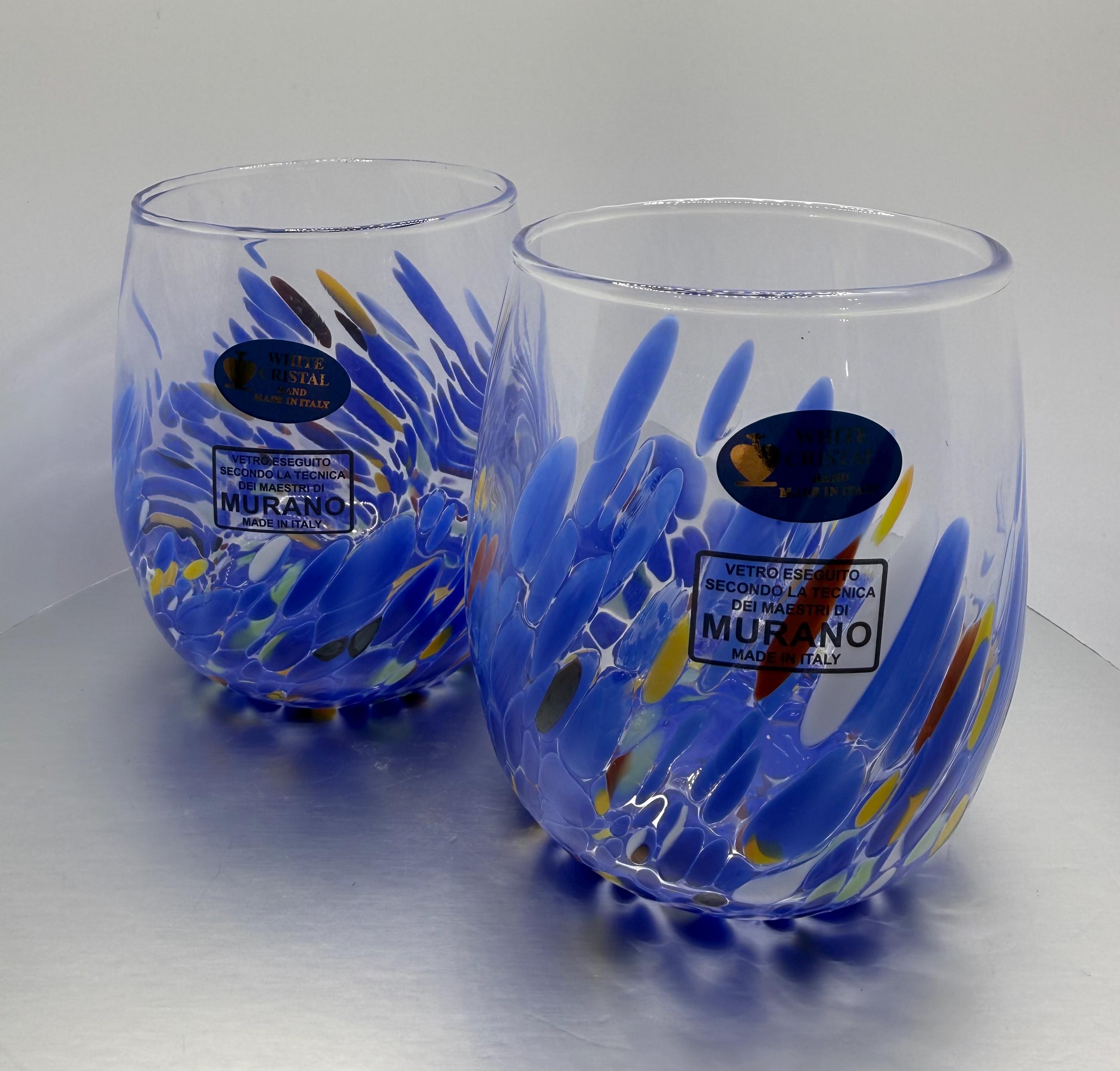 Murano Blue Glasses - Etsy