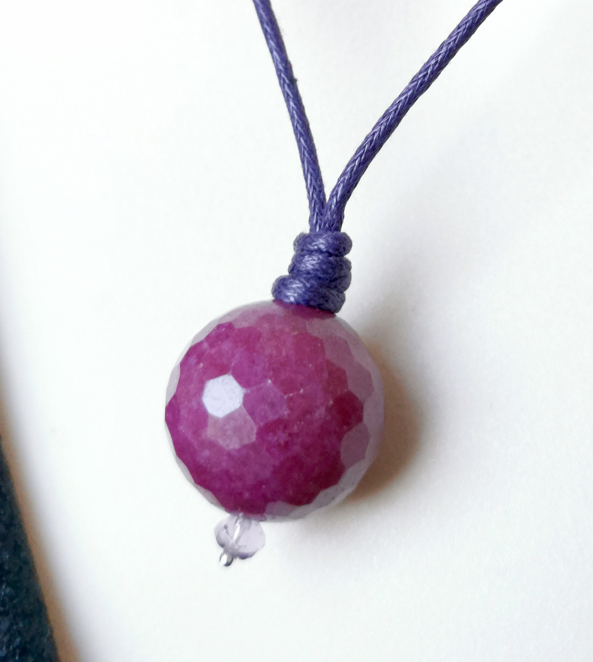 Large Faceted Purple Jade Pendant Adjustable Cord Necklace Etsy UK Large Faceted Purple Jade Pendant Adjustable Cord Necklace Etsy UK