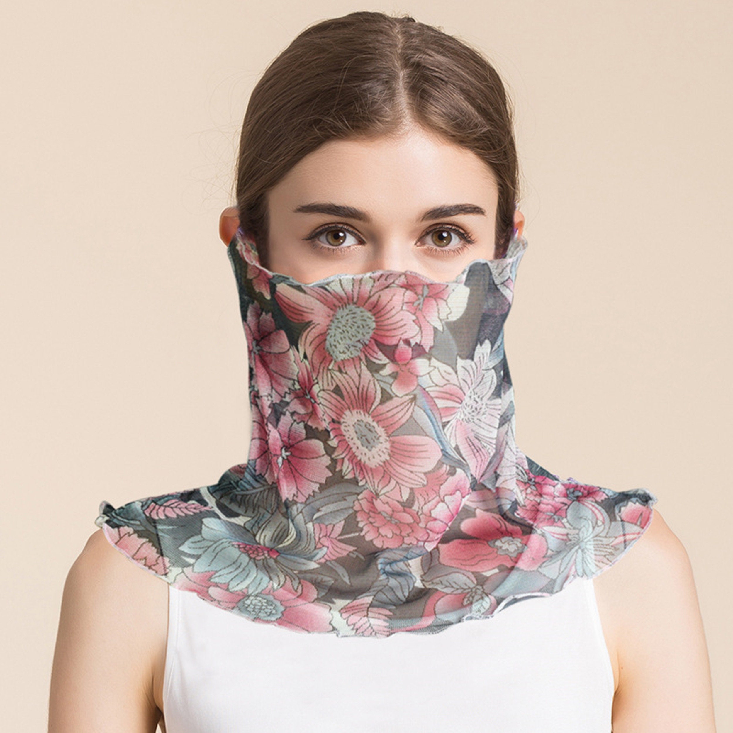 Silk Mask Neck Gaiter for Women Dust Mask Outdoor Mask Etsy