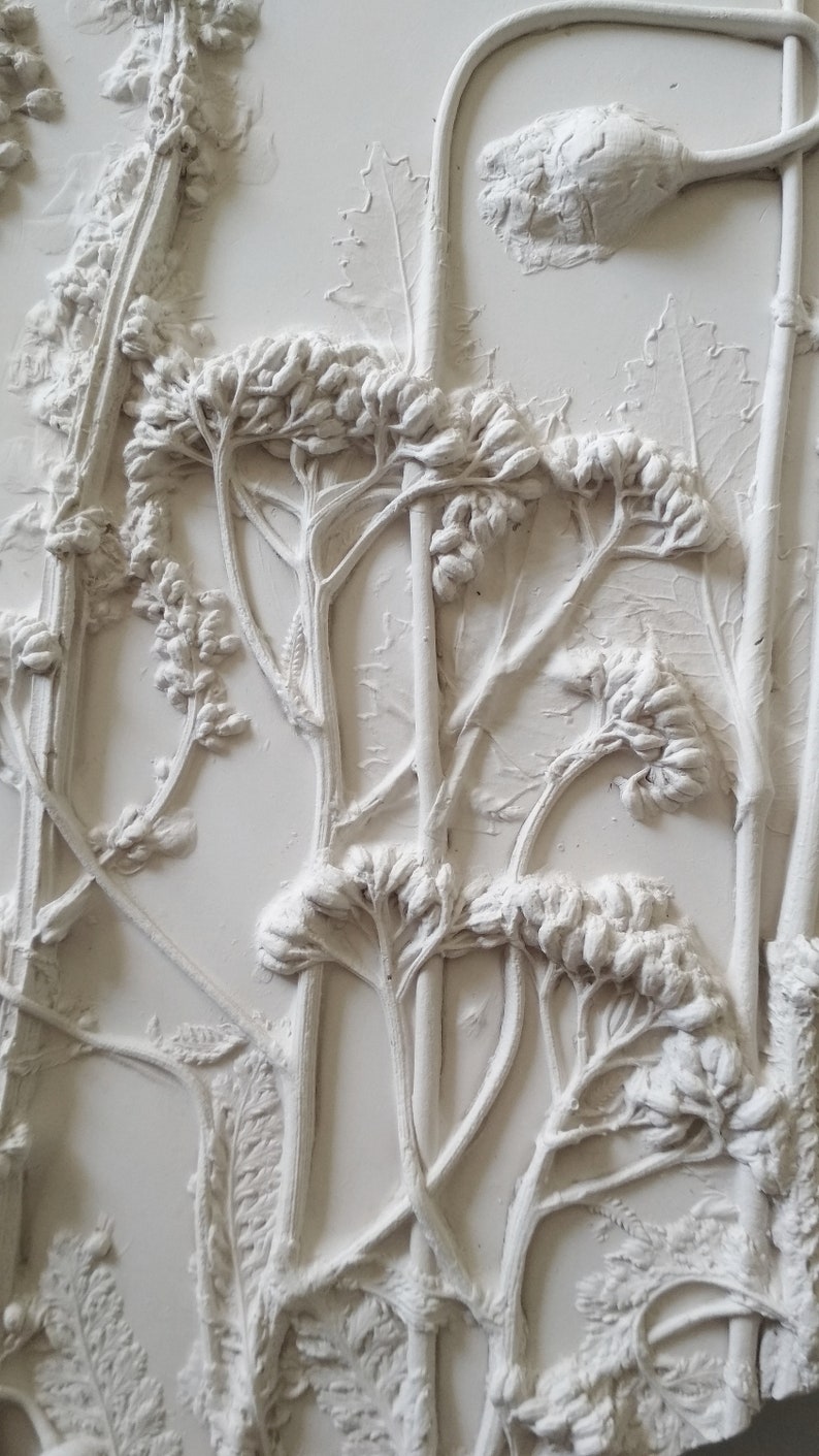 Plaster Wall Art Large Basrelief Simple Artwork Round Bas Etsy