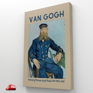 Vincent van Gogh - Retrato del cartero Joseph Roulin, gran tapiz, lienzo para pared, lienzo enmarcado, arte clásico en lienzo