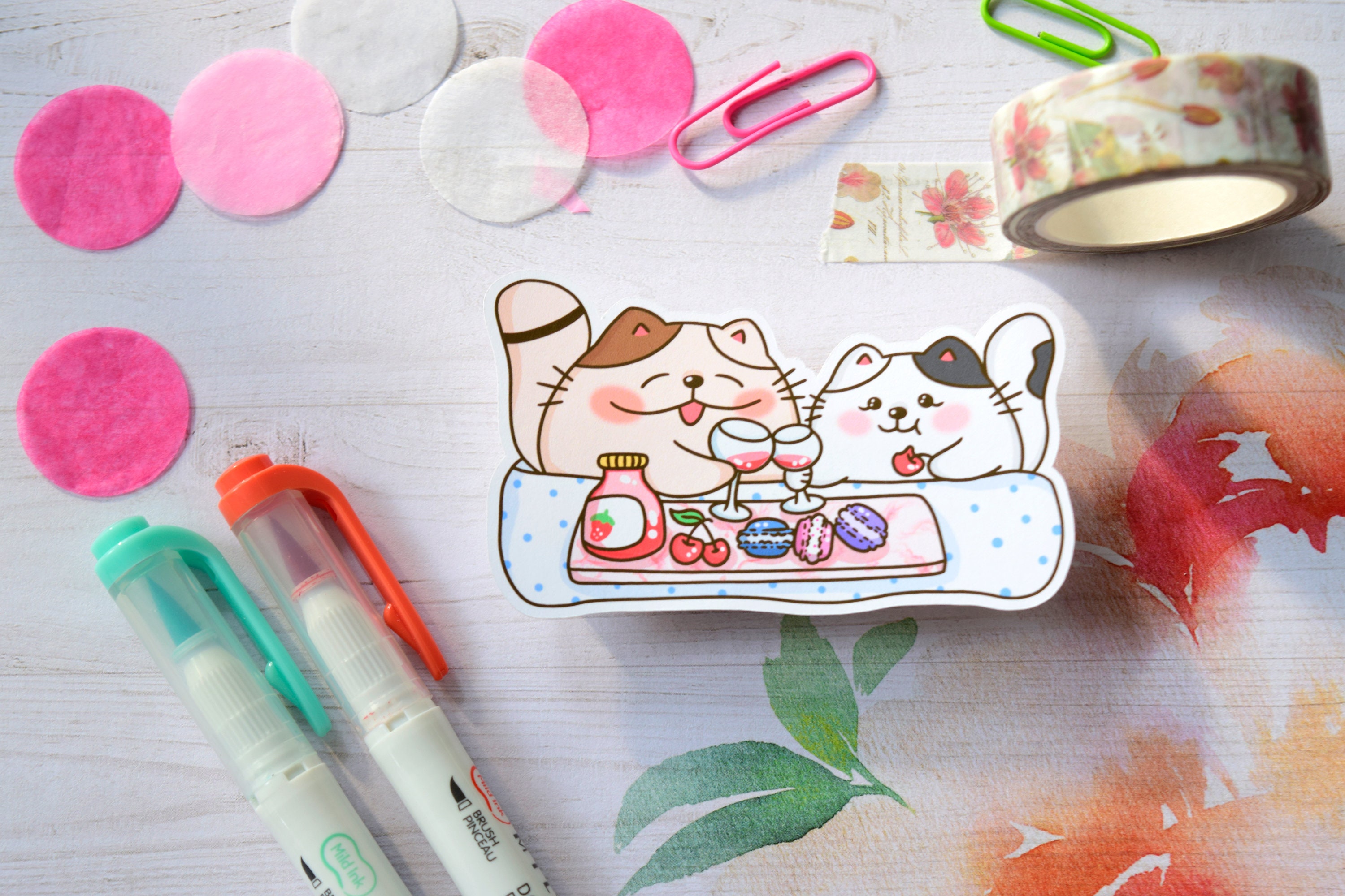 Cute Cat Boba Sparkly Stickers / Holographic Die-cut Kitty Stickers for  Laptop Phone Decor / Kawaii Stickers / Colorful Animal Sticker
