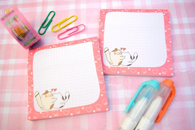 Sticky Memo pads Jancat Series Sticky Notes Planner Sticky Notes Journal Memo Pads Kawaii Notepad Cute Cat Illustration