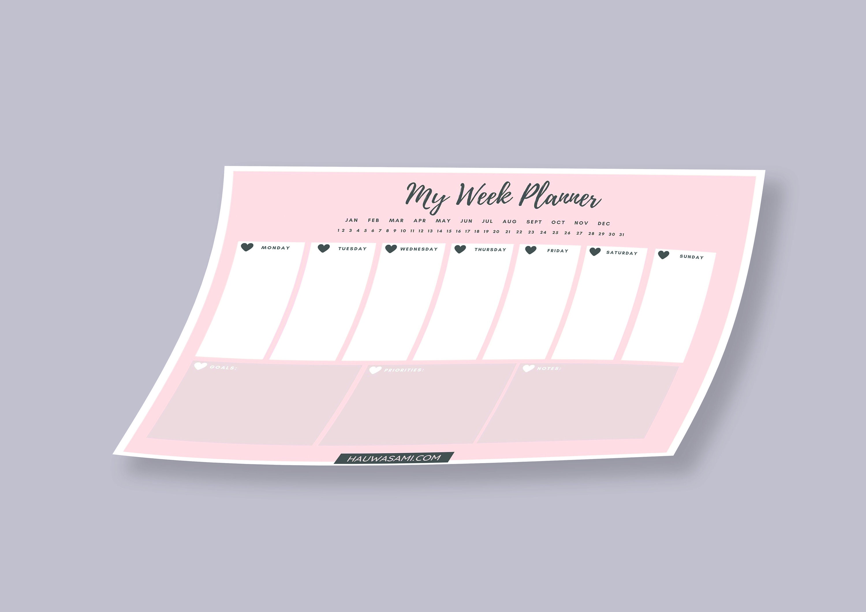 Goodnotes weekly planner template ladegafrican