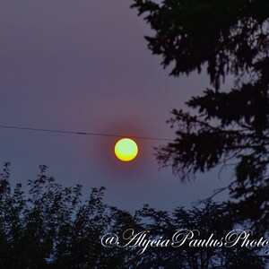 Sun Through the Smoke Layer at Dusk Photo Download