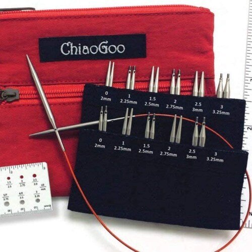 ChiaoGoo Red Lace Interchangeable Knitting Cables - Large Size For Needles 9-15