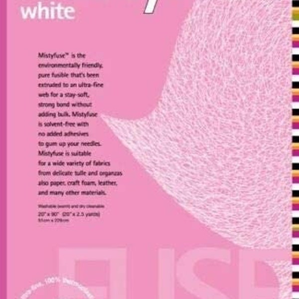 Mistyfuse Misty Fuse 10 Yards White Sheer Fusible Webbing