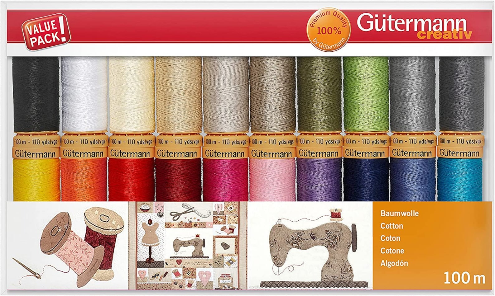 Gutermann Thread Set Multicolour 100 M Etsy
