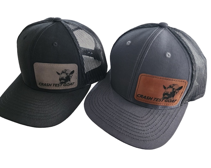 Mesh Back Hat with Leather Patch