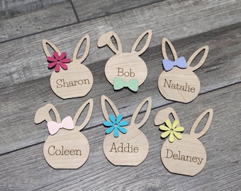 Easter Bunny Place Card - Dining table place setting - Easter Decor