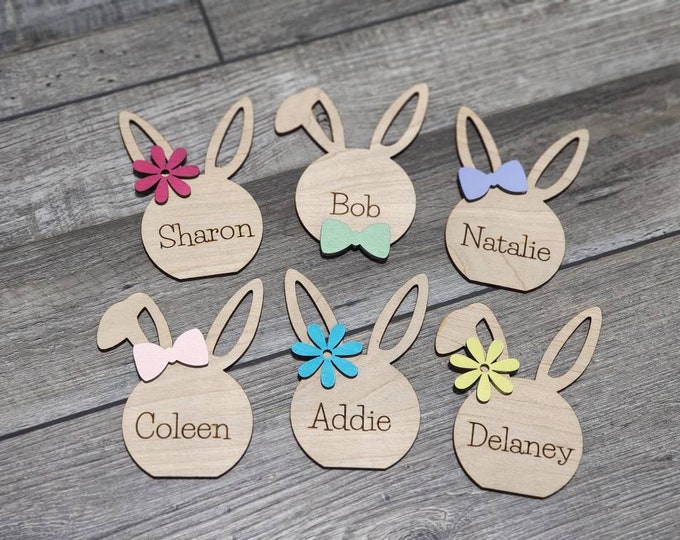Easter Bunny Place Card - Dining table place setting - Easter Decor