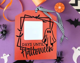 Halloween Countdown - Days until Halloween sign with white board and marker