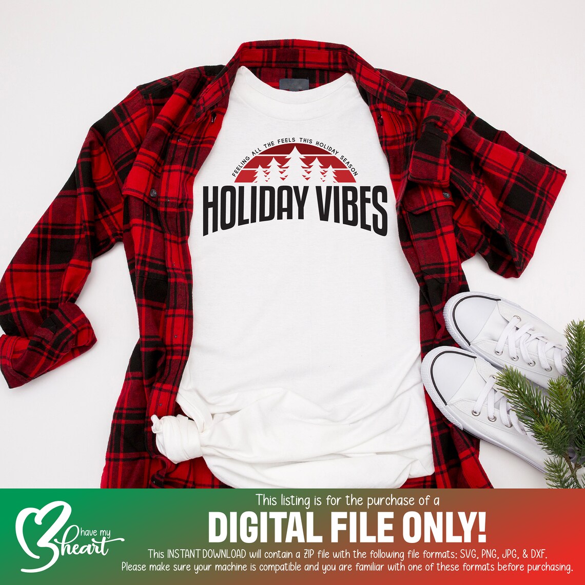 Download Christmas Vibes SVG Holiday Vibes SVG Vintage Sunset Shirt ...