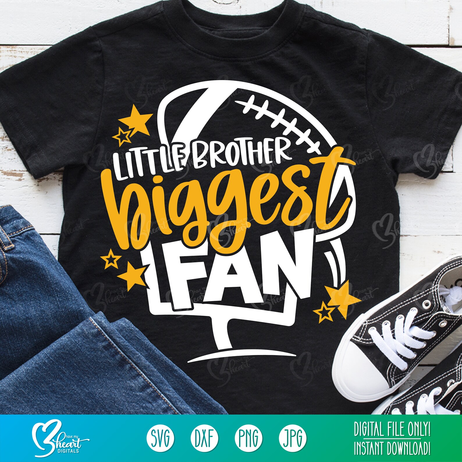 Football Brother SVG Little Brother Biggest Fan Shirt - Etsy