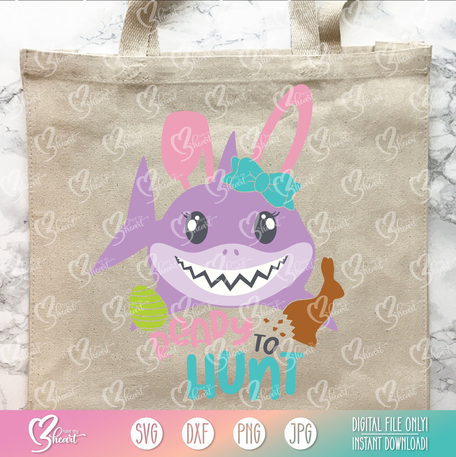 Download Easter Shark SVG Girls Easter Shirt Ready to Hunt Bunny | Etsy